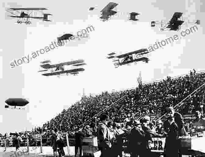 A Black And White Photograph Of A Crowd Witnessing An Early Airshow In New Orleans Wings Over New Orleans: Unseen Photos Of Paul And Linda McCartney 1975