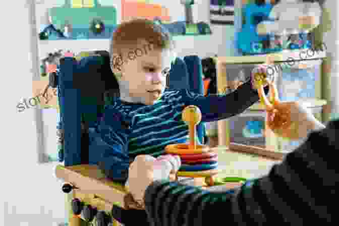 A Child With Cerebral Palsy Playing With Toys That Teacher Uses Crutches : Teaching Children About Cerebral Palsy