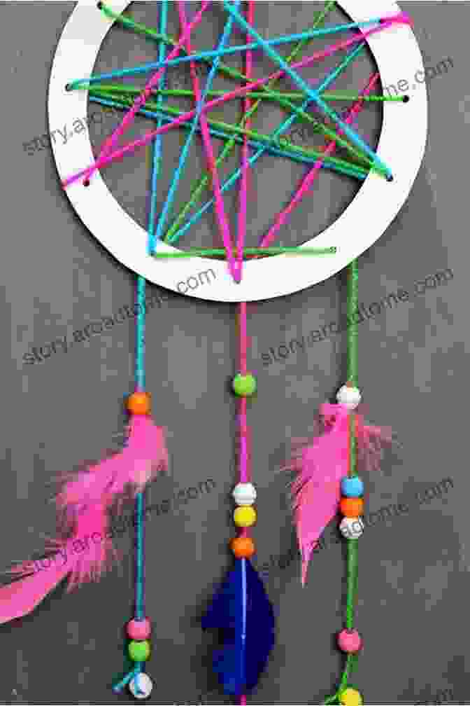 A Collection Of Materials For Dreamcatcher Making, Including A Hoop, Yarn, Beads, Feathers, And Other Embellishments DREAMCATCHER: STEP BY STEP INSTRUCTIONS FOR BEGINNERS