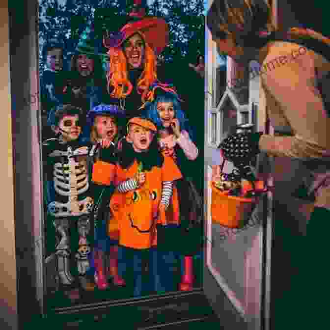 A Group Of Children Trick Or Treating On Halloween Night Halloween Trick Or Treat: A Colors