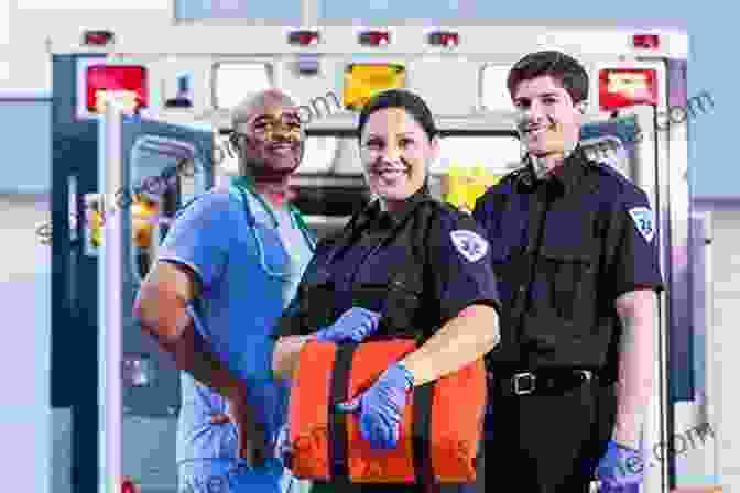 A Group Of Rural EMS First Responders Standing Together In Front Of An Ambulance, Smiling And Looking Determined. Riding With Angels: Rural Ems