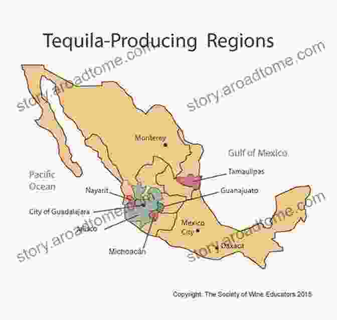 A Map Of Mexico Highlighting The Tequila Producing Regions Tequila Aficionado Consumer Catador Course: A Comprehensive Course For Tequila Lovers From Field To Glass