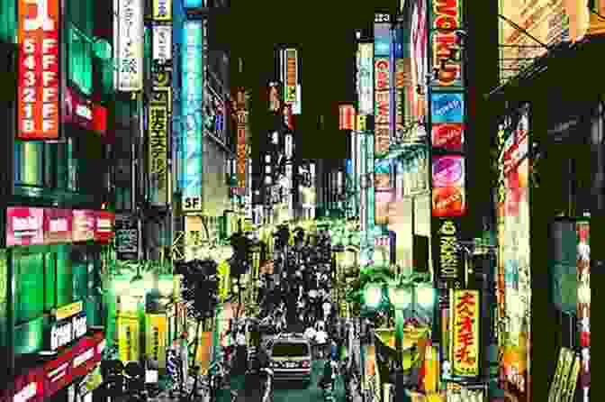 A Night View Of Tokyo's Shinjuku District, Its Streets Adorned With Colorful Neon Lights And Bustling With People. Japanese Tokyo Scenery Part 13: Tokyo Landscape