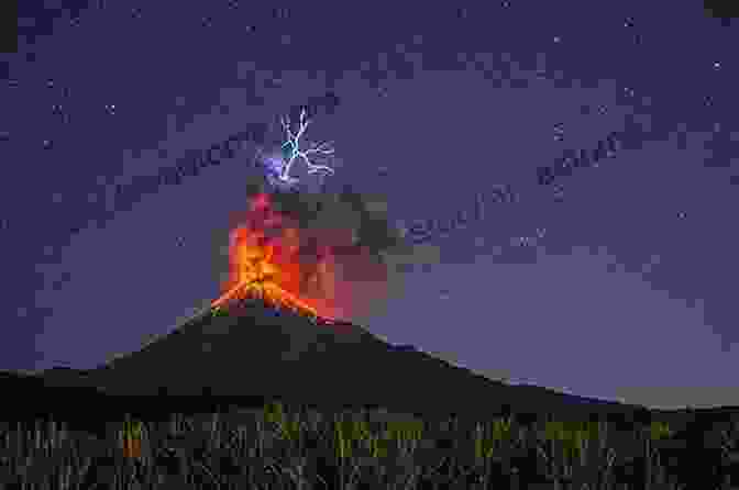 A Spectacular Volcanic Eruption Illuminating The Night Sky With Fiery Molten Rock And Ash Geography:: Volcanoes William G Moseley