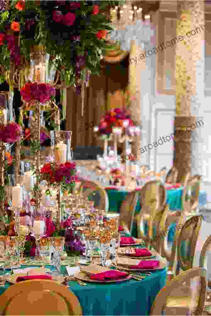 A Stunning Wide Angle Shot Of A Wedding Reception, Showcasing The Vibrant Colors And Lively Atmosphere. Balancing The Art And Business Of Wedding Photography