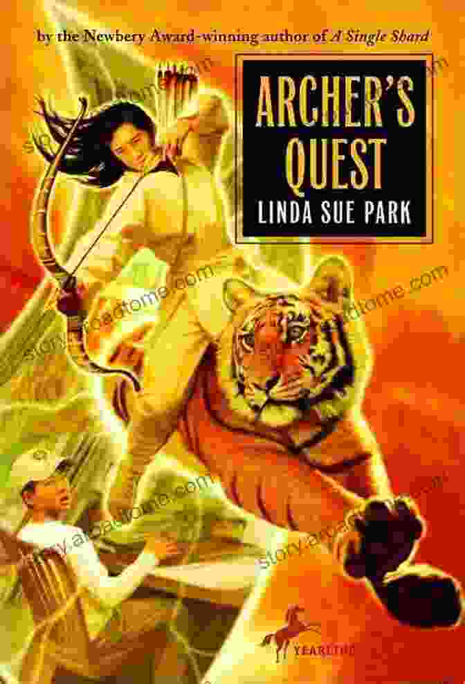 Archer Quest Book Cover By Linda Sue Park, Featuring A Young Archer Aiming Her Arrow At A Target Surrounded By An Enchanted Forest Archer S Quest Linda Sue Park