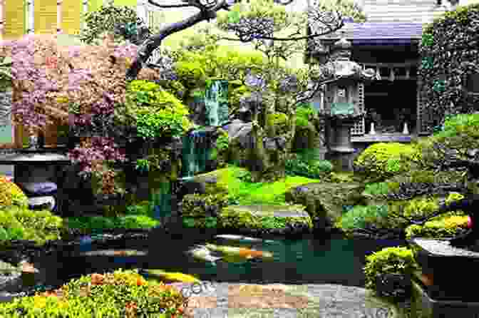 Beautiful Japanese Garden With Traditional Buildings And A Pond Japanese Tokyo Scenery Part 14: Tokyo Landscape