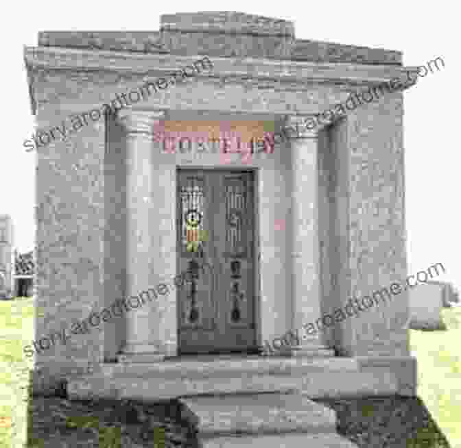 Black And White Photo Of Frank Costello's Grave In A Cemetery, With A Cross And His Name Etched On The Headstone Uncle Frank: The Biography Of Frank Costello