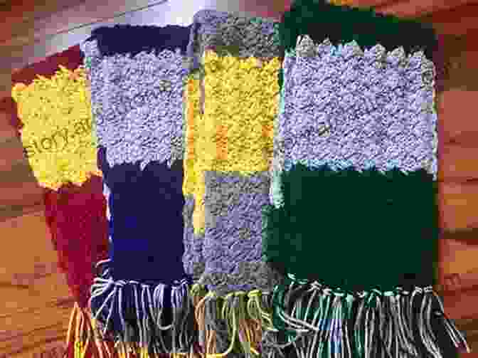 Crocheted Gryffindor, Slytherin, Hufflepuff, And Ravenclaw Scarves Harry Potter Crochet (Crochet Kits)