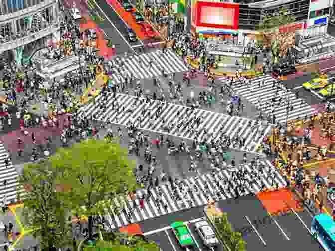 Crosswalk Teeming With Pedestrians In The Heart Of Tokyo Japanese Tokyo Scenery Part 15: Tokyo Landscape