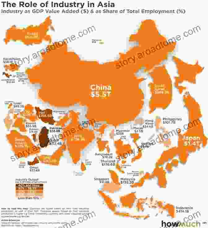 Map Of An Asian Country With Various Industries Highlighted, Such As Agriculture, Manufacturing, And Tourism. Geospatial Technology For Environmental Hazards: Modeling And Management In Asian Countries (Advances In Geographic Information Science)