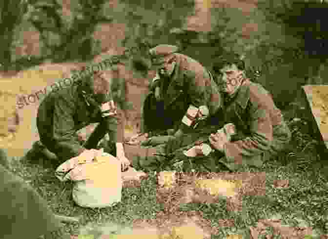 Soldiers Sharing A Meal And A Woman Tending To A Wounded Man The Meuse Argonne 1918: The Right Bank To The Armistice (Battleground Books: WWI)