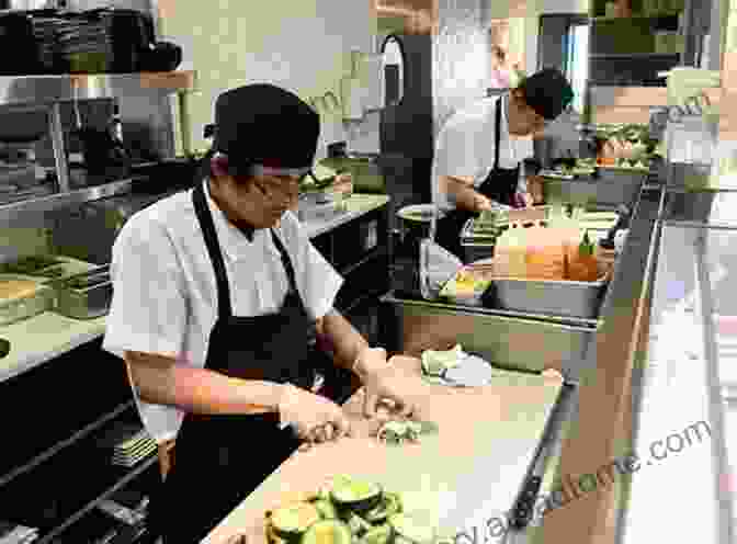 Taro Miura Preparing Sushi In His Restaurant, Mezcla Hello Love Taro Miura