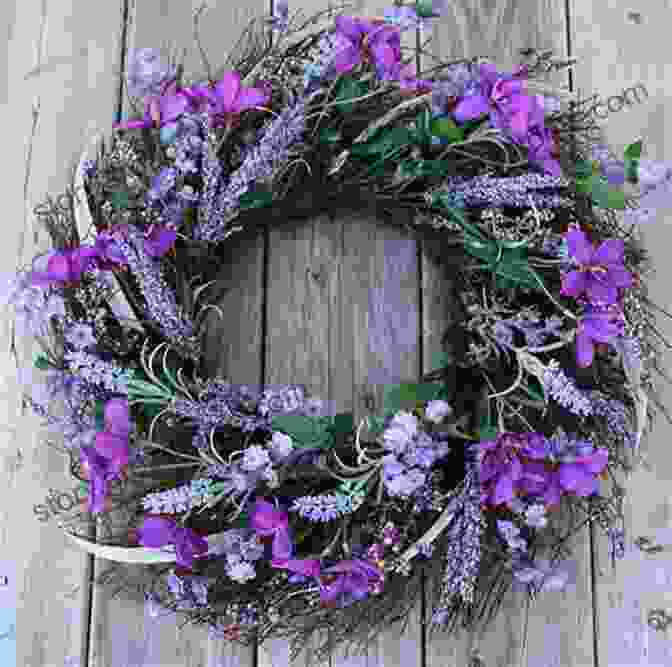 Vibrant Handmade Floral Wreath Adorned With Colorful Blossoms, Bringing A Touch Of Nature Indoors. Pearl Lowe S Vintage Craft: 50 Craft Projects And Home Styling Advice